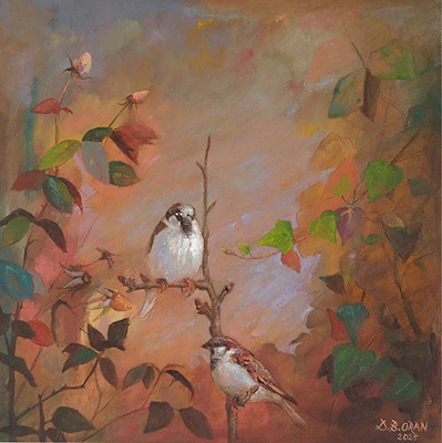 Dursun Boran Oran imzalı tablo — Yağlı Boya, 40×40 cm, 9.000 TL müzayede satışı