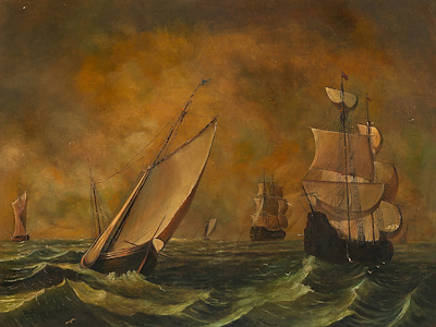 W. Zeeler imzalı tablo — Baskı, 50×67 cm, 8.000 TL müzayede satışı