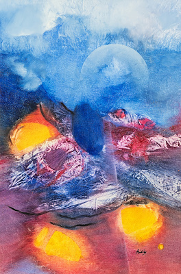 Tülay Tura Börteçene imzalı tablo — Yağlı Boya, 72×48 cm, 75.000 TL müzayede satışı