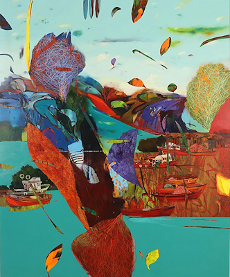 Hakan Esmer imzalı tablo — Yağlı Boya, 220×180 cm, 450.000 TL müzayede satışı