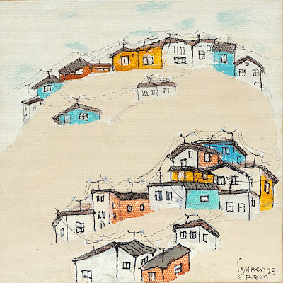 İmren Erşen imzalı tablo — Yağlı Boya, 15×15 cm, 4.000 TL müzayede satışı